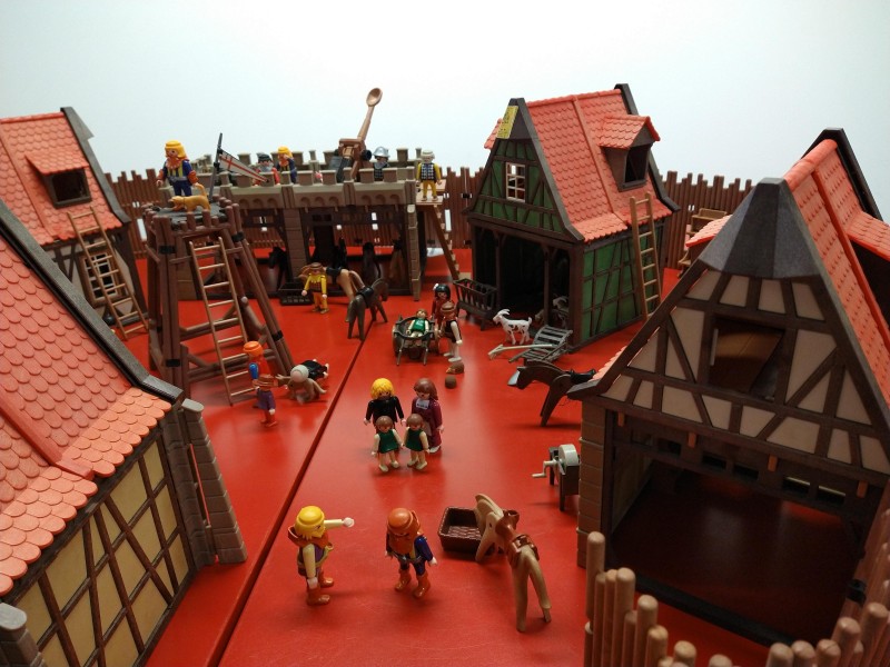 Middeleeuws dorp - Playmobil - groot lot