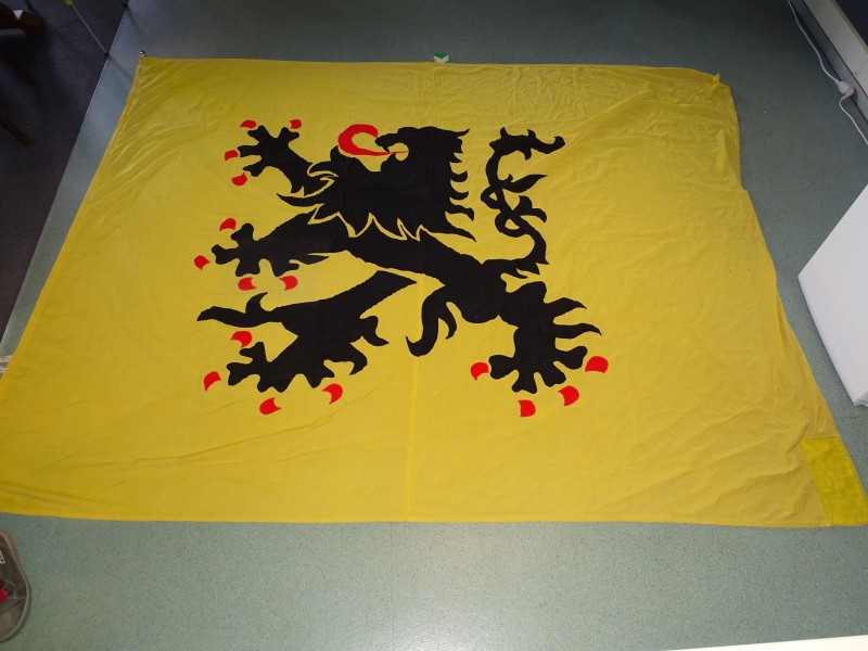 Zeer Grote Oude Vlaamse Leeuwen Vlag