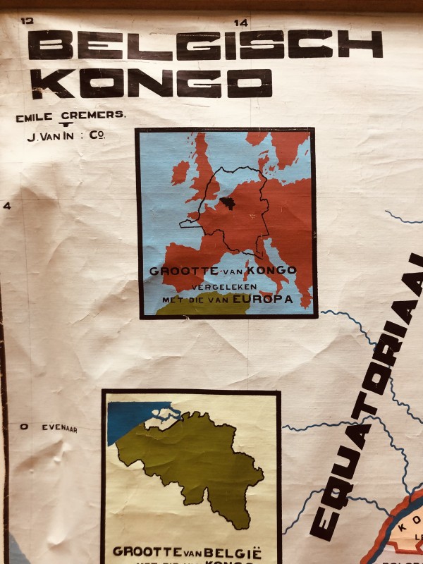 Schoolkaart Belgisch Kongo