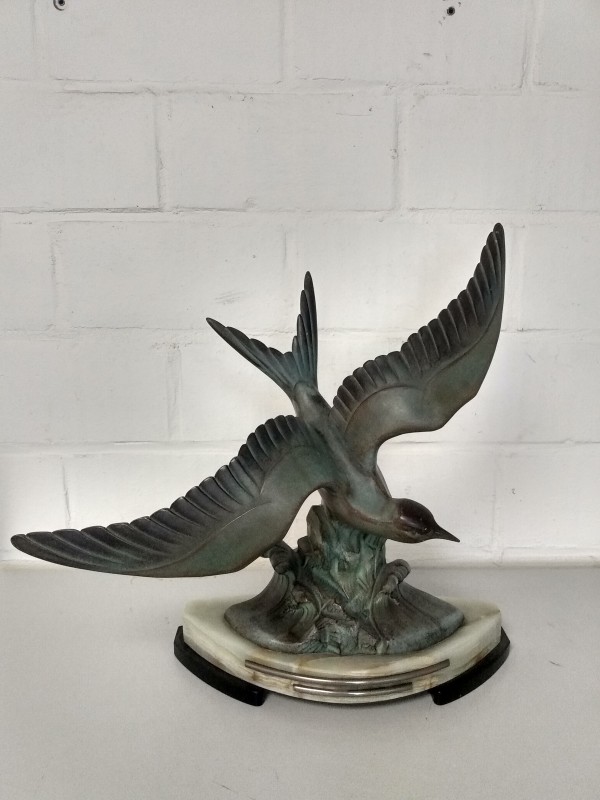 Art-Deco schouwbeeld Vogel